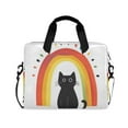 thumbnail image 1 of FORMRS 16" Laptop Sleeve Bag Carrying Case with Handle Travel Shoulder Briefcase, Black Cat Rainbow, 1 of 8