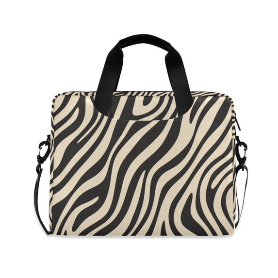 FORMRS 16" Laptop Bag Carrying Sleeve Case with Handle Travel Shoulder Briefcase, Black Lines