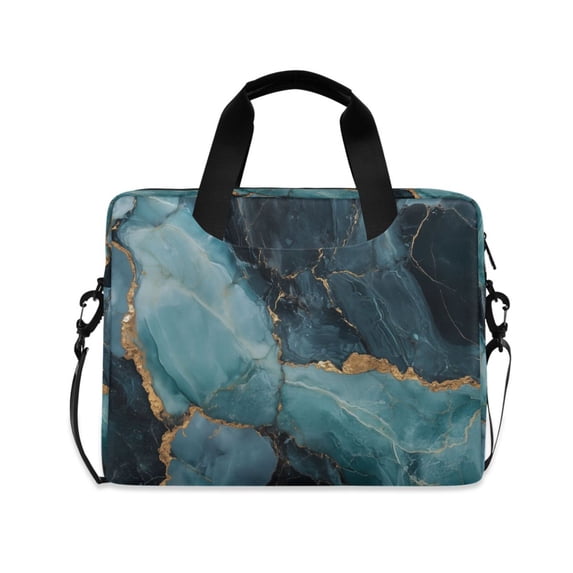 FORMRS 16" Laptop Bag Carrying Sleeve Case with Handle Travel Shoulder Briefcase, Black Marble