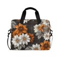 thumbnail image 1 of FORMRS 16" Laptop Bag Carrying Sleeve Case with Handle Travel Shoulder Briefcase, Black Plaid Floral, 1 of 8