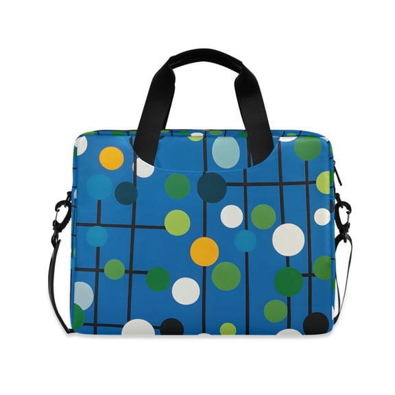 FORMRS 16" Laptop Bag Carrying Sleeve Case with Handle Travel Shoulder Briefcase, Blue Abstract