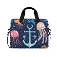 thumbnail image 1 of FORMRS 16" Laptop Bag Carrying Sleeve Case with Handle Travel Shoulder Briefcase, Blue Anchor, 1 of 8