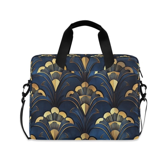FORMRS 16" Laptop Bag Carrying Sleeve Case with Handle Travel Shoulder Briefcase, Blue Art Pattern