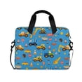 thumbnail image 1 of FORMRS 16" Laptop Bag Carrying Sleeve Case with Handle Travel Shoulder Briefcase, Blue Cartoon Truck Pattern, 1 of 8