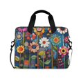 thumbnail image 1 of FORMRS 16" Laptop Bag Carrying Sleeve Case with Handle Travel Shoulder Briefcase, Blue Colorful Flowers, 1 of 8