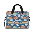 thumbnail image 1 of FORMRS 16" Laptop Bag Carrying Sleeve Case with Handle Travel Shoulder Briefcase, Blue Cute Train Pattern, 1 of 8