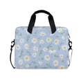 thumbnail image 1 of FORMRS 16" Laptop Bag Carrying Sleeve Case with Handle Travel Shoulder Briefcase, Blue Daisy Pattern, 1 of 8