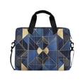 thumbnail image 1 of FORMRS 16" Laptop Bag Carrying Sleeve Case with Handle Travel Shoulder Briefcase, Blue Geometric Pattern, 1 of 8