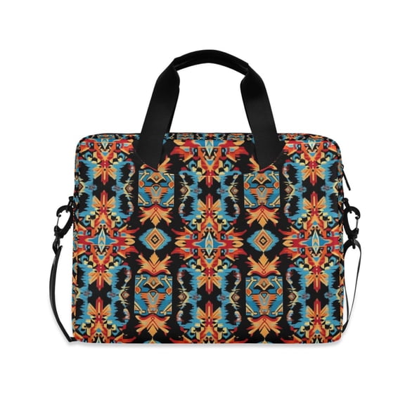 FORMRS 16" Laptop Sleeve Bag Carrying Case with Handle Travel Shoulder Briefcase, Blue Geometric