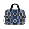 thumbnail image 1 of FORMRS 16" Laptop Bag Carrying Sleeve Case with Handle Travel Shoulder Briefcase, Blue Hexagon Pattern, 1 of 8