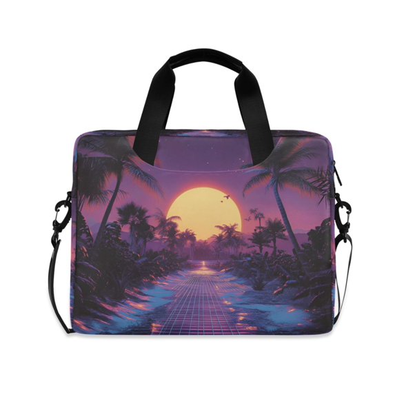 FORMRS 16" Laptop Bag Carrying Sleeve Case with Handle Travel Shoulder Briefcase, Blue Neon Road
