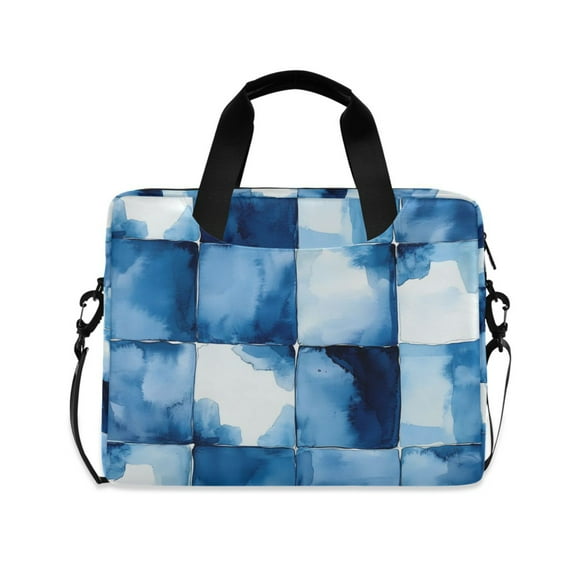 FORMRS 16" Laptop Bag Carrying Sleeve Case with Handle Travel Shoulder Briefcase, Blue Pattern