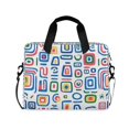 thumbnail image 1 of FORMRS 16" Laptop Bag Carrying Sleeve Case with Handle Travel Shoulder Briefcase, Blue Retro Pattern, 1 of 8
