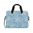 thumbnail image 1 of FORMRS 16" Laptop Bag Carrying Sleeve Case with Handle Travel Shoulder Briefcase, Blue Snowflake, 1 of 8