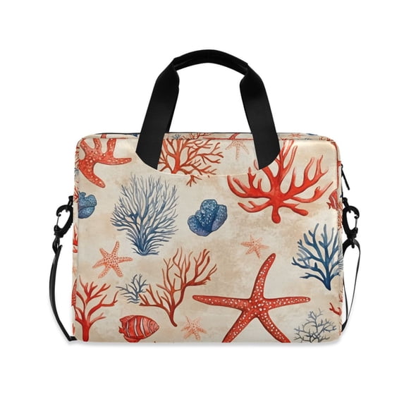 FORMRS 16" Laptop Bag Carrying Sleeve Case with Handle Travel Shoulder Briefcase, Blue Starfish
