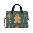 thumbnail image 1 of FORMRS 16" Laptop Bag Carrying Sleeve Case with Handle Travel Shoulder Briefcase, Brown Christmas Gingerbread, 1 of 8