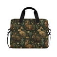 thumbnail image 1 of FORMRS 16" Laptop Bag Carrying Sleeve Case with Handle Travel Shoulder Briefcase, Brown Floral Rabbits Pattern, 1 of 8