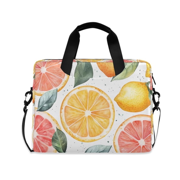 FORMRS 16" Laptop Bag Carrying Sleeve Case with Handle Travel Shoulder Briefcase, Candy Lemon Slices
