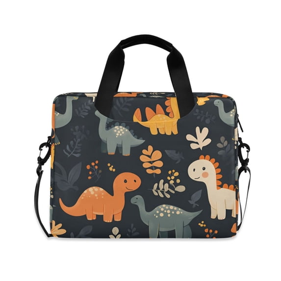 FORMRS 16" Laptop Bag Carrying Sleeve Case with Handle Travel Shoulder Briefcase, Cartoon Dinosaur