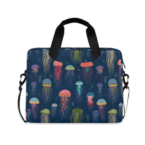 FORMRS 16" Laptop Bag Carrying Sleeve Case with Handle Travel Shoulder Briefcase, Cartoon Jellyfish Pattern