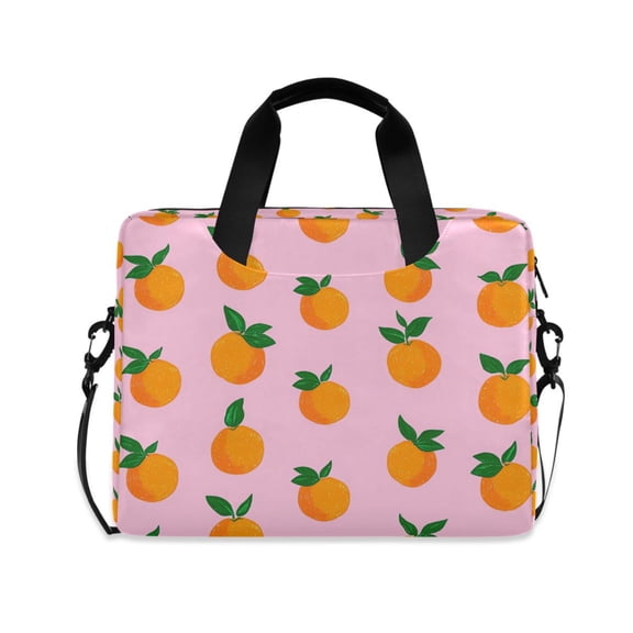 FORMRS 16" Laptop Bag Carrying Sleeve Case with Handle Travel Shoulder Briefcase, Cartoon Oranges