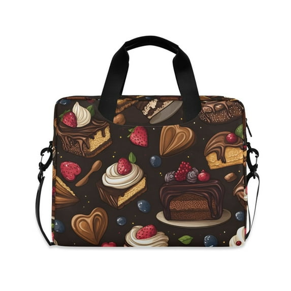 FORMRS 16" Laptop Sleeve Bag Carrying Case with Handle Travel Shoulder Briefcase, Chocolate Cakes