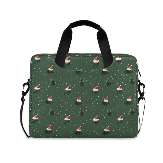 FORMRS 16" Laptop Bag Carrying Sleeve Case with Handle Travel Shoulder Briefcase, Christmas Forest