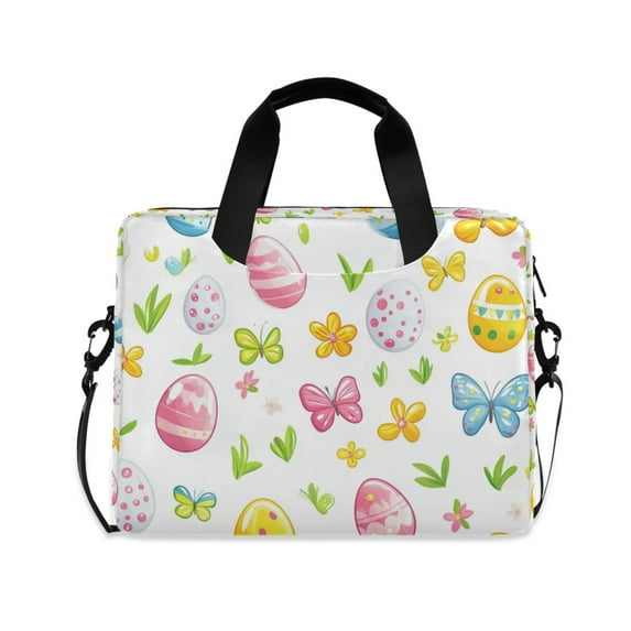FORMRS 16" Laptop Sleeve Bag Carrying Case with Handle Travel Shoulder Briefcase, Colorful Easter Eggs