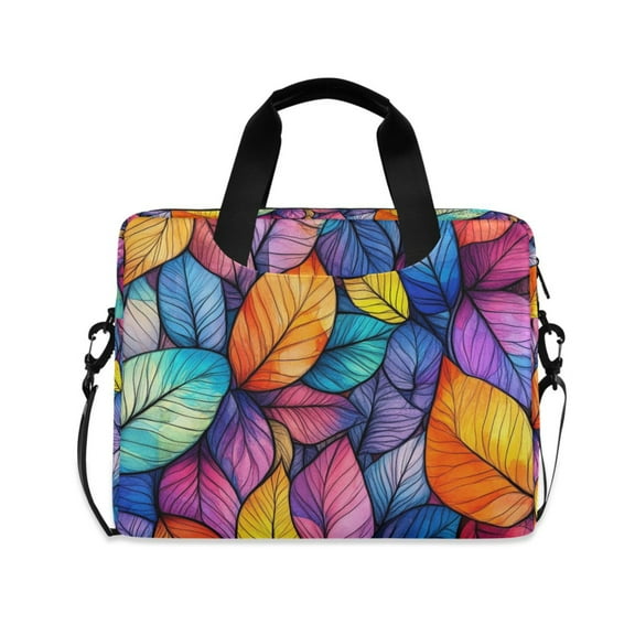 FORMRS 16" Laptop Sleeve Bag Carrying Case with Handle Travel Shoulder Briefcase, Colorful Leaves