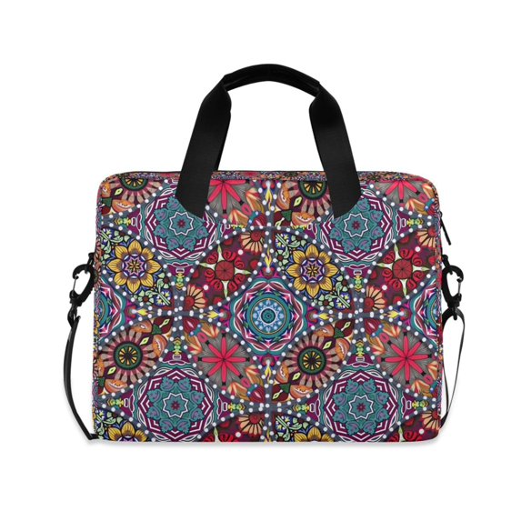 FORMRS 16" Laptop Sleeve Bag Carrying Case with Handle Travel Shoulder Briefcase, Colorful Mandala Pattern