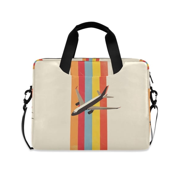 FORMRS 16" Laptop Bag Carrying Sleeve Case with Handle Travel Shoulder Briefcase, Colorful Plane