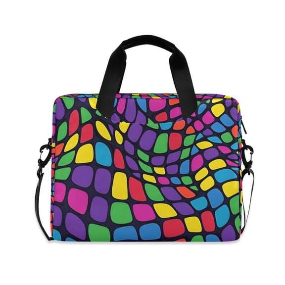 FORMRS 16" Laptop Sleeve Bag Carrying Case with Handle Travel Shoulder Briefcase, Colorful Psychedelic