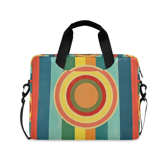 FORMRS 16" Laptop Sleeve Bag Carrying Case with Handle Travel Shoulder Briefcase, Colorful Stripes