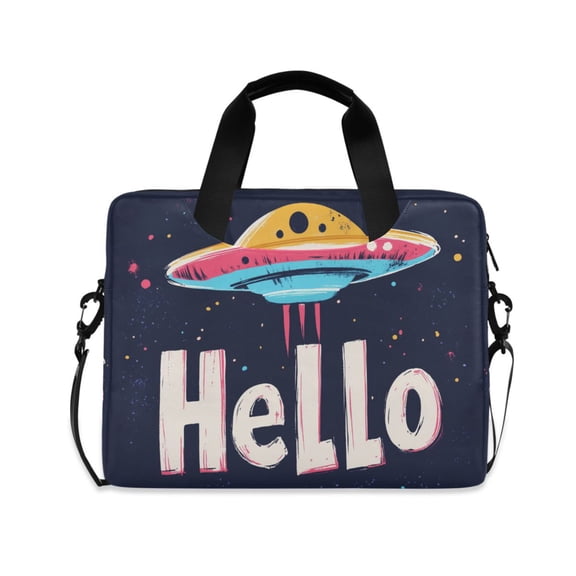 FORMRS 16" Laptop Sleeve Bag Carrying Case with Handle Travel Shoulder Briefcase, Colorful UFO