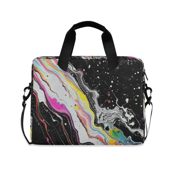 FORMRS 16" Laptop Sleeve Bag Carrying Case with Handle Travel Shoulder Briefcase, Colorful White