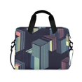 thumbnail image 1 of FORMRS 16" Laptop Bag Carrying Sleeve Case with Handle Travel Shoulder Briefcase, Cube Stripes, 1 of 8