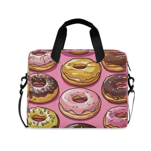FORMRS 16" Laptop Sleeve Bag Carrying Case with Handle Travel Shoulder Briefcase, Cute Doughnuts Pattern