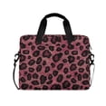 thumbnail image 1 of FORMRS 16" Laptop Bag Carrying Sleeve Case with Handle Travel Shoulder Briefcase, Deep Red Leopard Pattern, 1 of 8