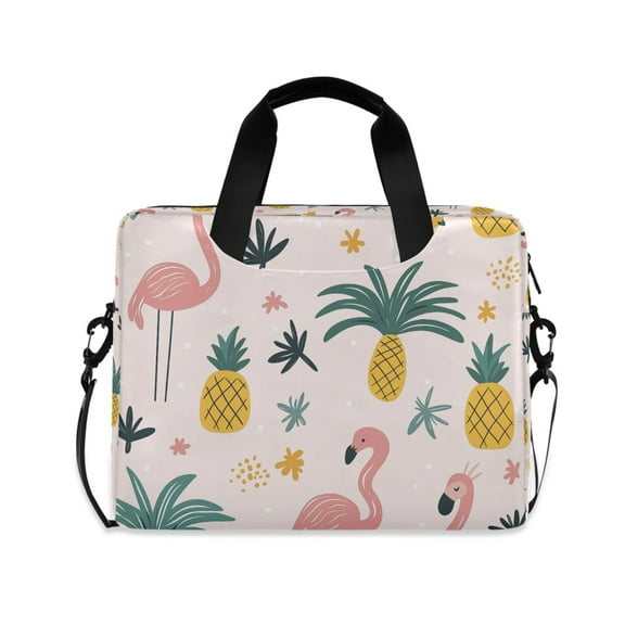 FORMRS 16" Laptop Sleeve Bag Carrying Case with Handle Travel Shoulder Briefcase, Flamingo Pattern