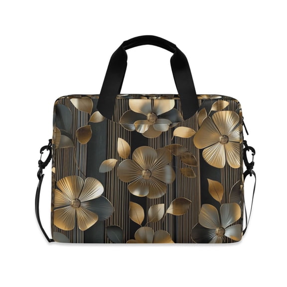 FORMRS 16" Laptop Bag Carrying Sleeve Case with Handle Travel Shoulder Briefcase, Floral Lines