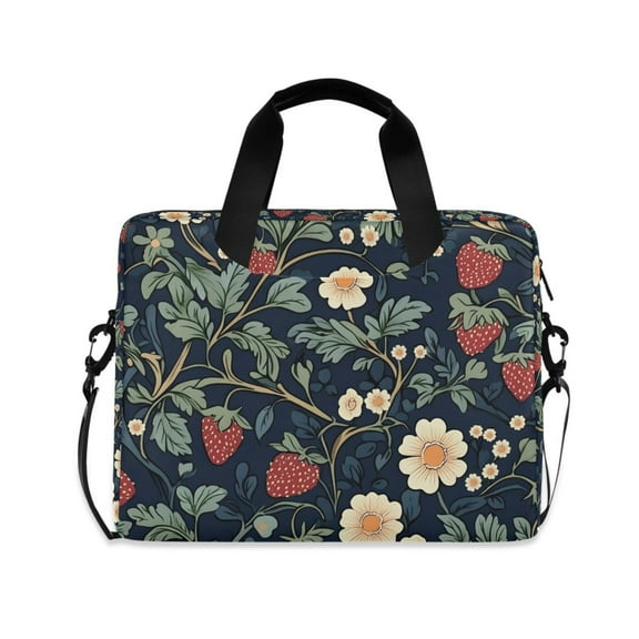 FORMRS 16" Laptop Sleeve Bag Carrying Case with Handle Travel Shoulder Briefcase, Floral Raspberry Pattern