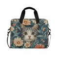 thumbnail image 1 of FORMRS 16" Laptop Bag Carrying Sleeve Case with Handle Travel Shoulder Briefcase, Flowers Cat, 1 of 8