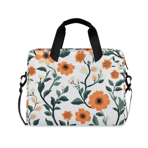FORMRS 16" Laptop Sleeve Bag Carrying Case with Handle Travel Shoulder Briefcase, Flowers Pattern
