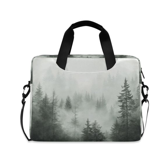 FORMRS 16" Laptop Bag Carrying Sleeve Case with Handle Travel Shoulder Briefcase, Foggy Forest