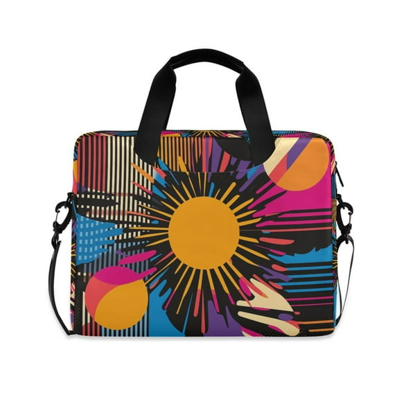 FORMRS 16" Laptop Sleeve Bag Carrying Case with Handle Travel Shoulder Briefcase, Futuristic Circles