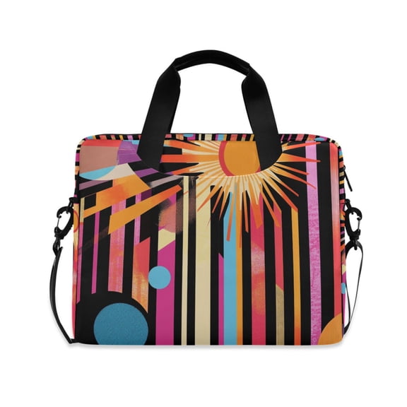 FORMRS 16" Laptop Bag Carrying Sleeve Case with Handle Travel Shoulder Briefcase, Futuristic Sun