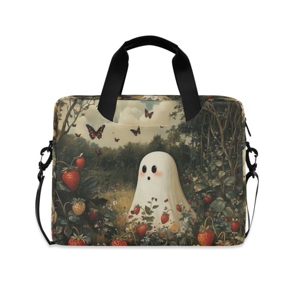 FORMRS 16" Laptop Bag Carrying Sleeve Case with Handle Travel Shoulder Briefcase, Ghost in Strawberry Fields