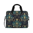 thumbnail image 1 of FORMRS 16" Laptop Bag Carrying Sleeve Case with Handle Travel Shoulder Briefcase, Gold Peacock Pattern, 1 of 8