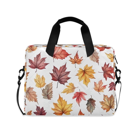 FORMRS 16" Laptop Sleeve Bag Carrying Case with Handle Travel Shoulder Briefcase, Gray Autumn Leaves