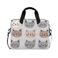thumbnail image 1 of FORMRS 16" Laptop Bag Carrying Sleeve Case with Handle Travel Shoulder Briefcase, Gray Cat Pattern, 1 of 8